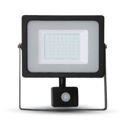 50W LED Прожектор Сензор SMD Черно Тяло 3000K