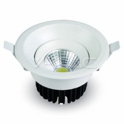 8W LED Луна COB Кръгла 3000К Бяло Тяло