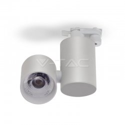 15W LED Прожектор Релсов Монтаж Бяло Тяло 3000K
