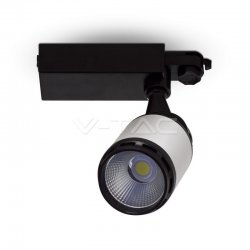 10W LED Прожектор Релсов Монтаж Черно/Бяло Тяло 3000K