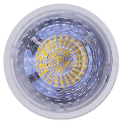LED Крушка 7W GU10 Пластик С Лупа 3000K Димируема