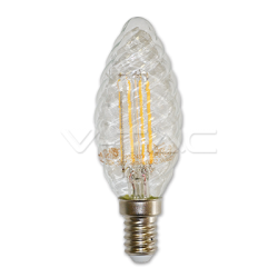 LED Крушка 4W Filament E14 Свещ Спирала 2700К Димируема