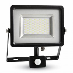 30W LED Прожектор Сензор SMD Черно Тяло 6000K