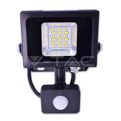 10W LED Прожектор Със Сензор SMD Черно Тяло 3000K