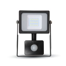 10W LED Прожектор Със Сензор SMD Черно Тяло 3000K