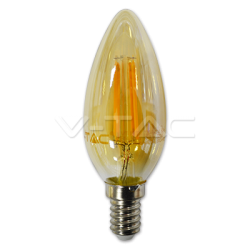 LED Крушка 4W E14 Свещ Filament Amber 2200K
