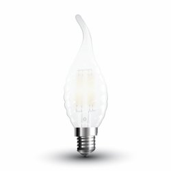 LED Крушка димируема 4W E14 Filament Свещ Спирала Пламък Мат 4000K
