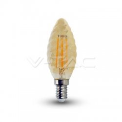 LED Крушка 4W E14 Свещ Спирала Filament Amber 2200K