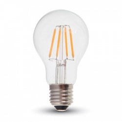LED Крушка 4W E27 A60 Filament Прозрачна 4000K