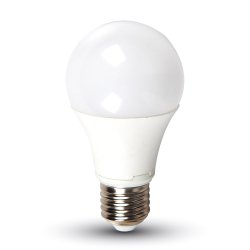 LED Крушка 9W E27 A60 12V DC Термо Пластик 6400K