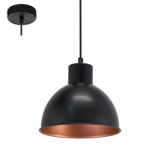 Пендел винтидж TRURO 1 E27 max 60W IP20 мед антик