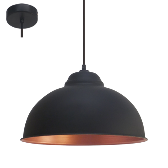 Пендел винтидж TRURO 2 E27 max 60W IP20 мед + черно
