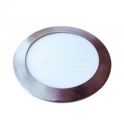 LED Панел Slim Кръг 12W 3000K Ф170мм Сатен Никел