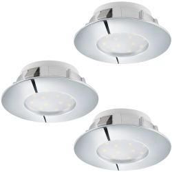 LED Луна влагозащитена хром PINEDA Ф78 комплект IP44