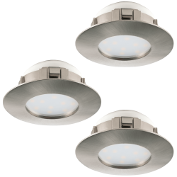 LED Луна влагозащитена сатен никел PINEDA Ф78 комплект IP44
