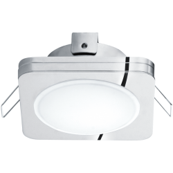LED Луна влагозащитена хром PINEDA 82х82 IP44