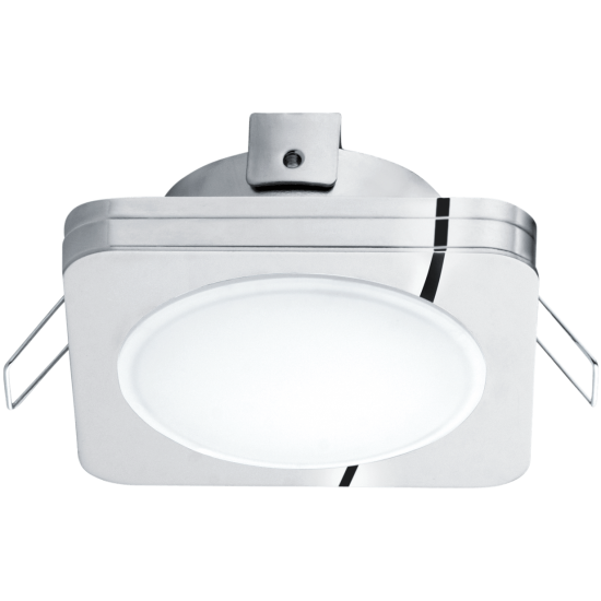 LED Луна влагозащитена хром PINEDA 82х82 IP44