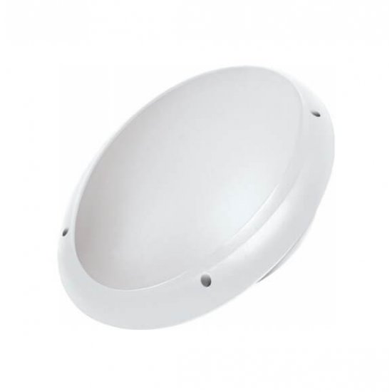 Плафон влагозащитен IP65 E27 32.5х23.5см 60W овал бял