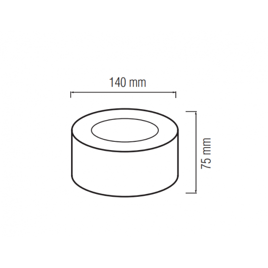 LED луна за външен монтаж 10W 4200K 700Lm черна Ф14см