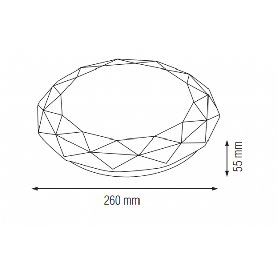 LED плафон EPSILON 15W 6400K 1125Lm IP20 ф26см бял Horoz
