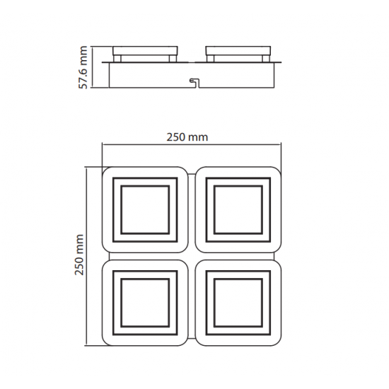 LED Cпот LIKYA 4x5W 4000K 4х300Lm Хром