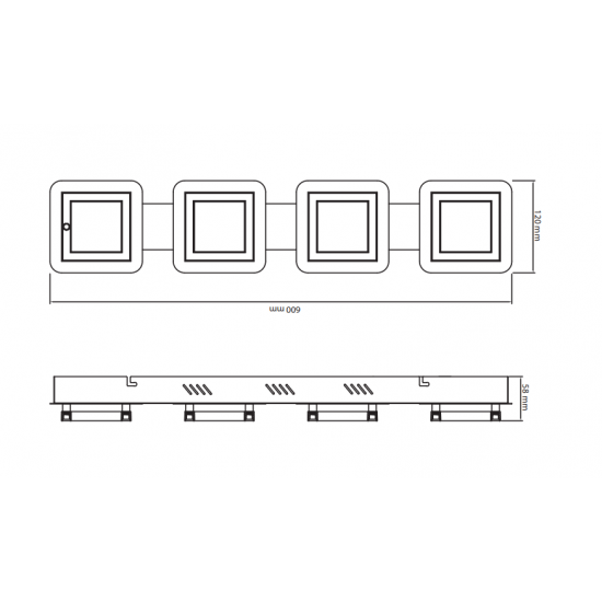 LED Cпот LIKYA 4x5W 4000K 4х300Lm Хром L