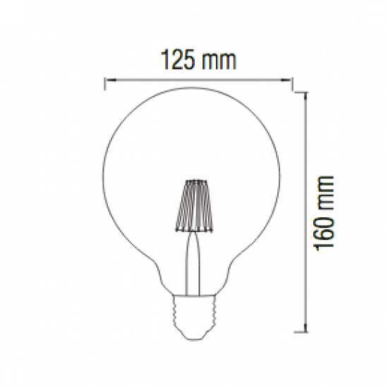 LED крушка Filament Meridian E27 6W 2200K 540Lm