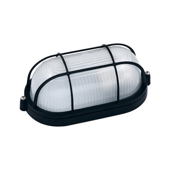 Влагозащитено тяло метално черно IP54 E27 60W