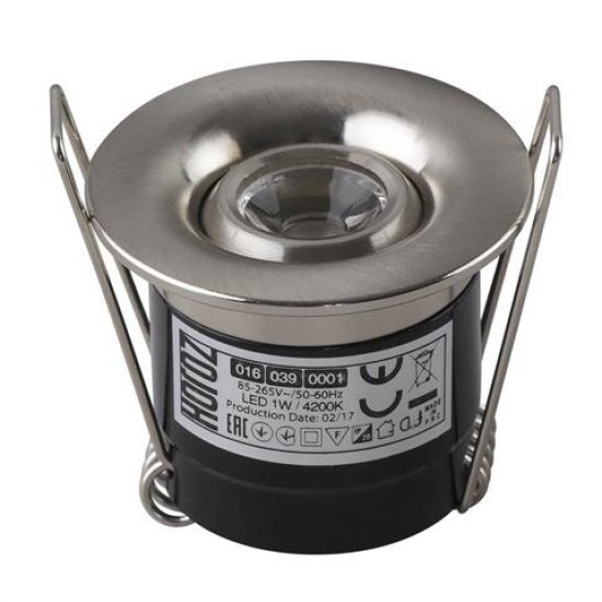 LED Луна тип "звездно небе" 1W 220V 4200K мат хром 70Lm