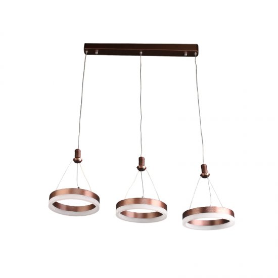 LED полилей 8047/3 38W 3-white димируем с дистанционно управление бяло + кафяво