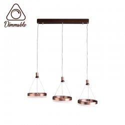 LED полилей 8047/3 38W 3-white димируем с дистанционно управление бяло + кафяво