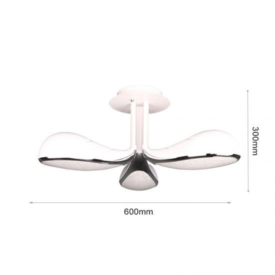 LED полилей 8595/3 36W 3-white бял