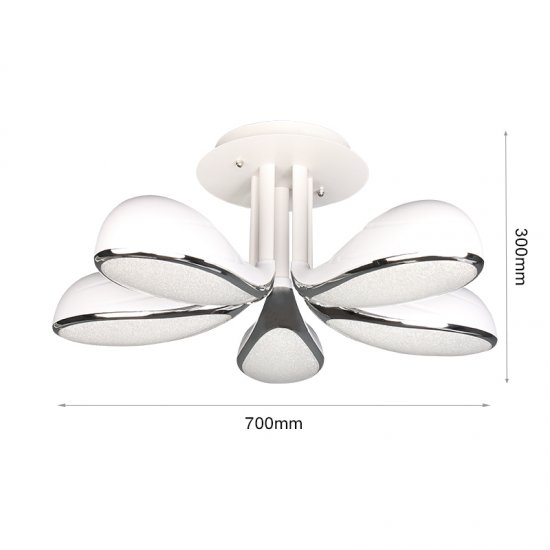 LED полилей 8595/5 60W 3-white бял