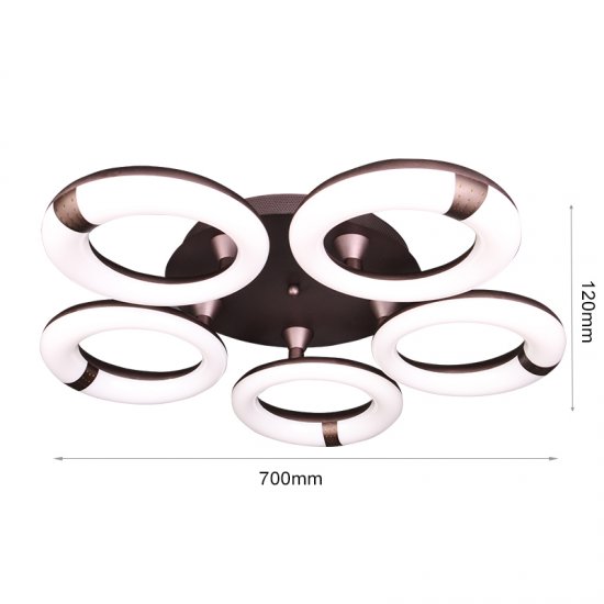 LED полилей 8619/5 60W 3-white бял
