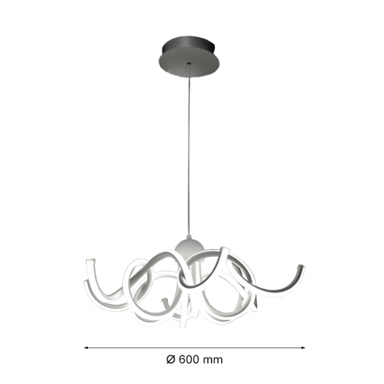 LED полилей P9965-600 84W 4000K бял