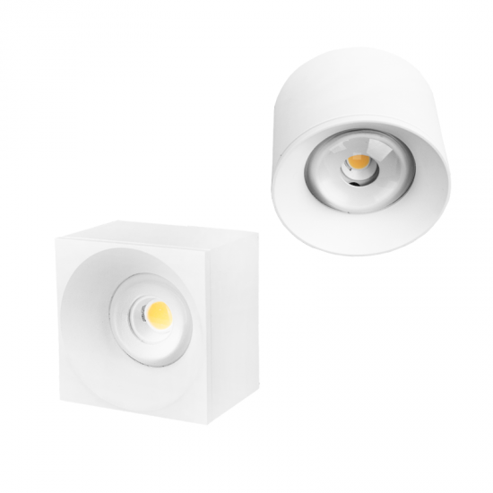 LED луна FTS S1605 IP20 12W 4000K 1200Lm открит монтаж квадратна черна