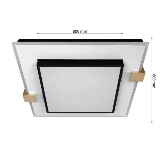 LED плафон 2065-580S 100W 3-white димируем + дистанционно управление