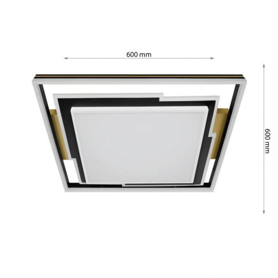 LED плафон 2082 140W 3-white димируем + дистанционно управление