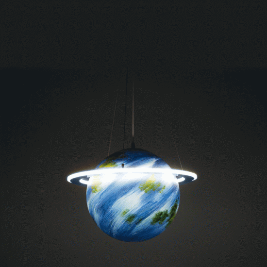 Полилей детски 6172 САТУРН 1хЕ27 + 40W LED 3-white