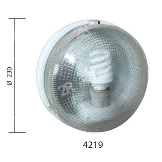 Плафон влагозащитен OLA 4219 E27 max.60W IP65