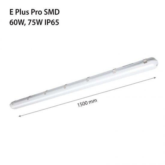 LED промишлен осветител E Plus PRO IP65 60W 4000K 7200Lm 150см