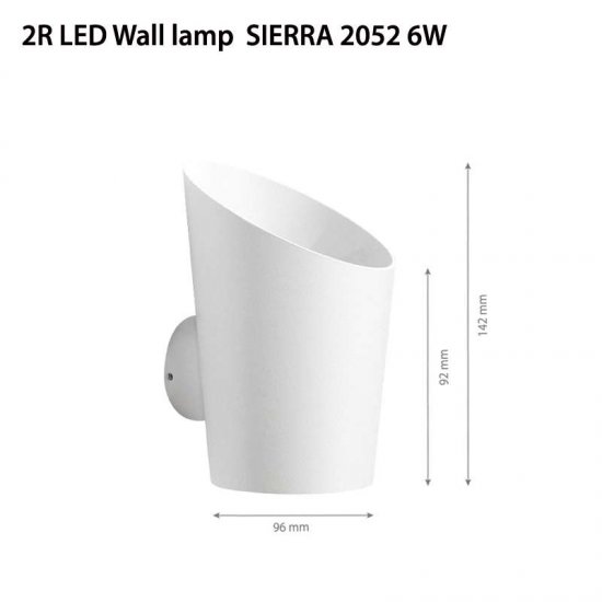 LED фасадно тяло Sierra 2052 6W 4000K 600Lm IP44 бяло