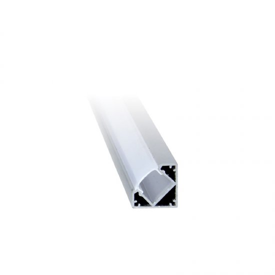 Алуминиев профил с PVC разсейвател СС 037 19х19мм за LED лента