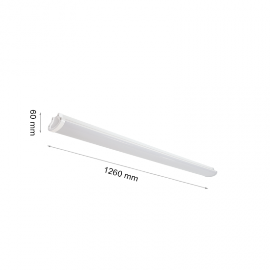 LED линеен осветител Navi 6623 IP54 60W 6000K 6600Lm 123см