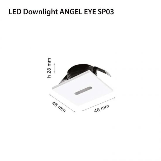 LED Луна Angel eye SP03 тип "звездно небе" 3W 4000K 270Lm квадратна бяла