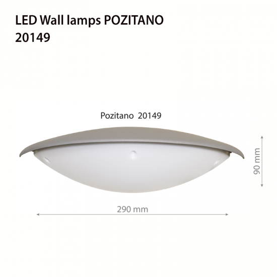 LED фасадно тяло Pozitano 20149 4W 4000K 400Lm IP44 сиво