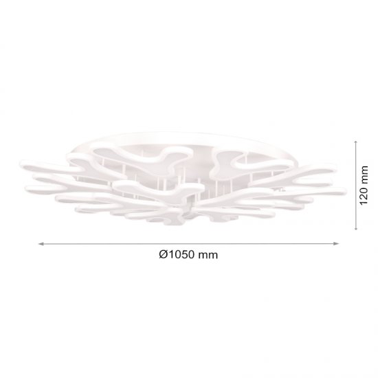 LED полилей 1030/1512 306W 3-white бял