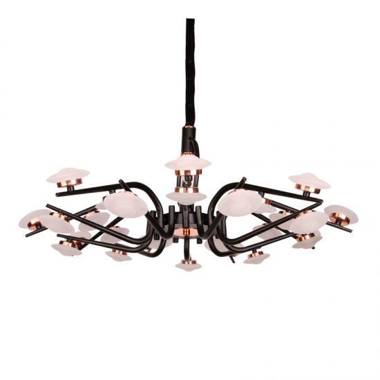 LED полилей 7011/27L 162W 4000К димируем с дистанционно управление черен
