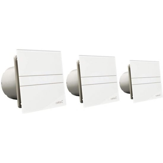 Вентилатор за баня с таймер CATA E-120 GT 15W Ø120мм 210 м3/ч 33dB 170х170мм стъкло