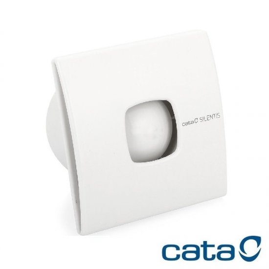 Вентилатор за баня CATA SILENTIS 10 INOX 15W Ø100мм 98м3/ч 37dB с клапа 140х140мм сребрист